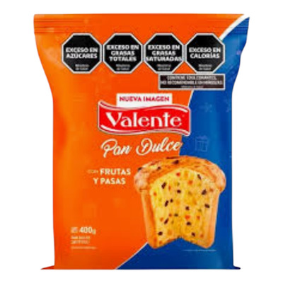 PAN DULCE VALENTE CON FRUTAS Y PASAS