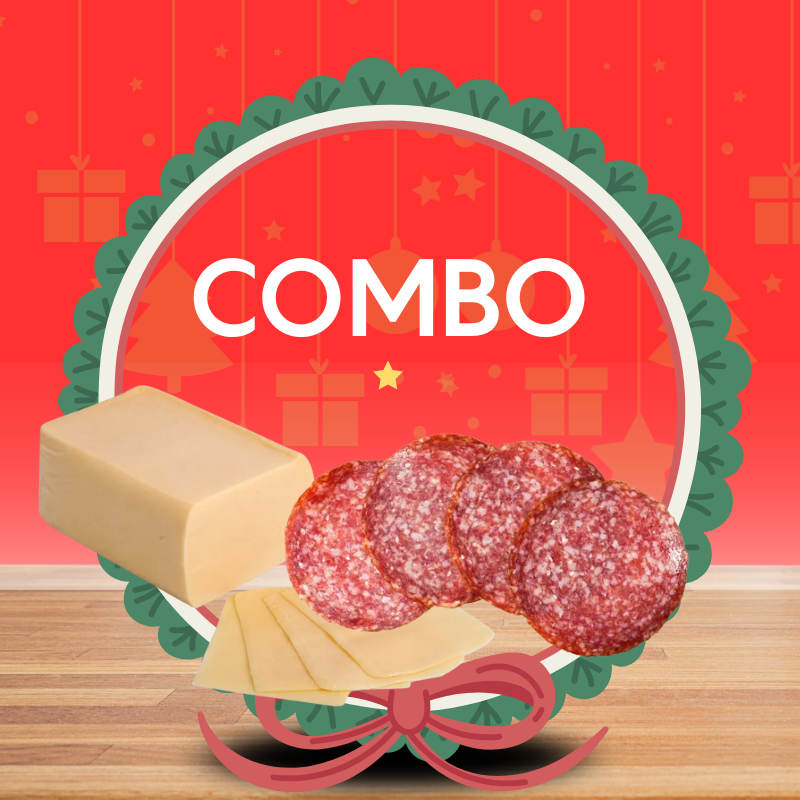 200gr queso barra + 200gr salame Milan