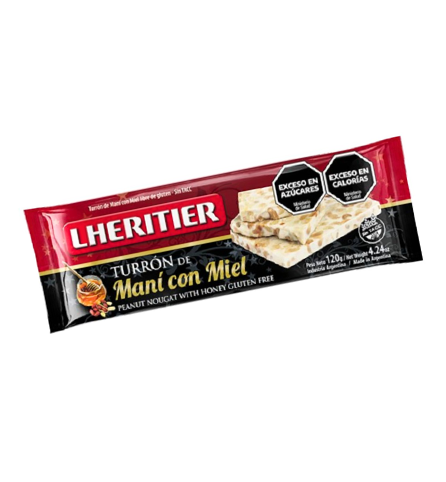 TURRÓN DE MANÍ CON MIEL LHERITIER