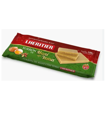 TURRÓN DE MANÍ CON YEMA LHERITIER