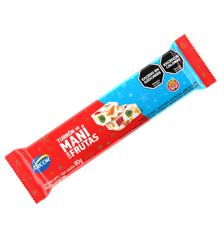 TURRÓN DE MANÍ CON FRUTAS ARCOR