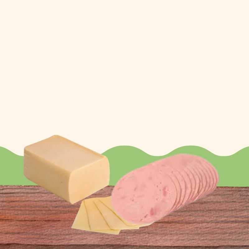 200gr queso barra + 200gr mortadela calchaqui