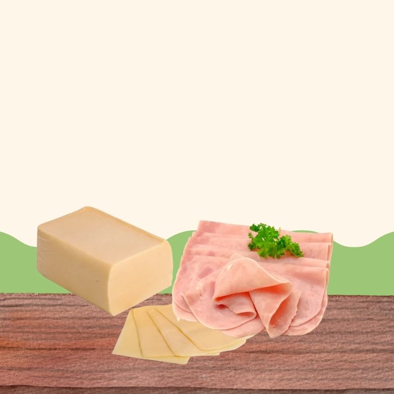 200gr queso barra + 200gr jamon cocido